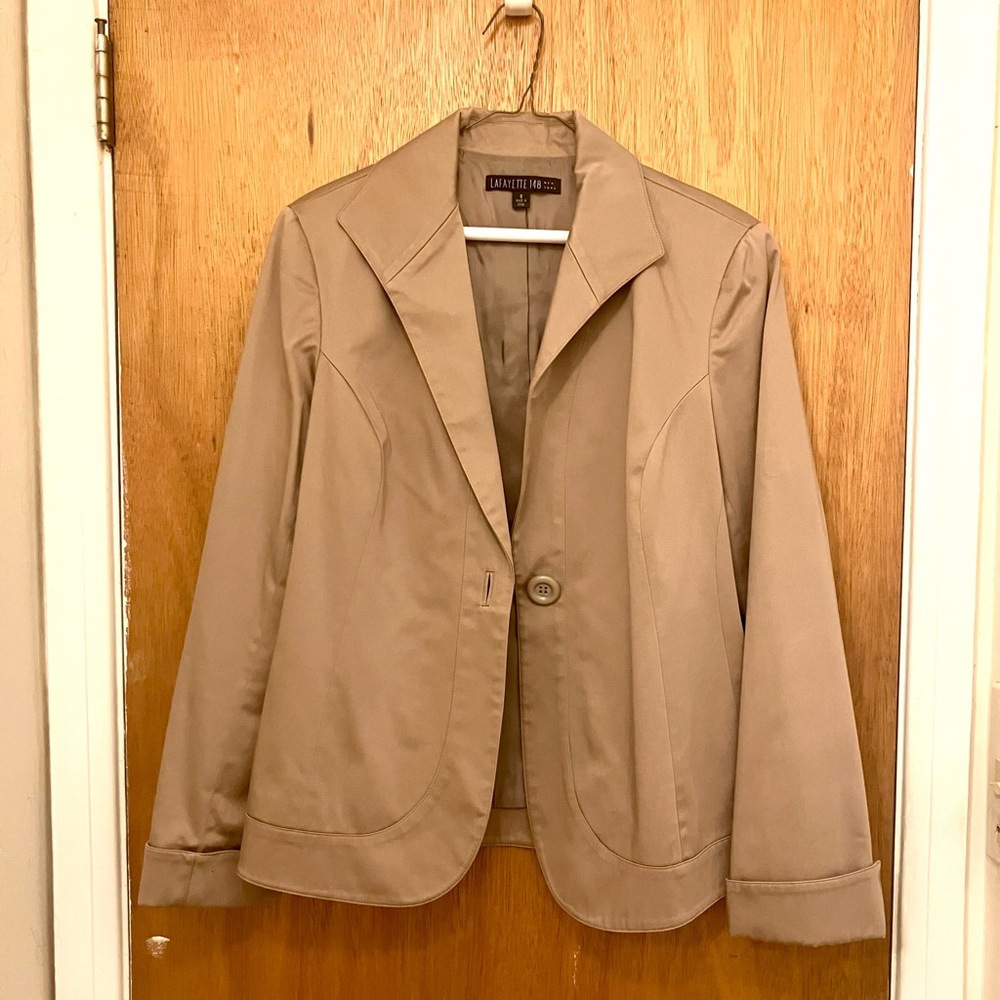 Lafayette 148 New York Tan Blazer Jacket